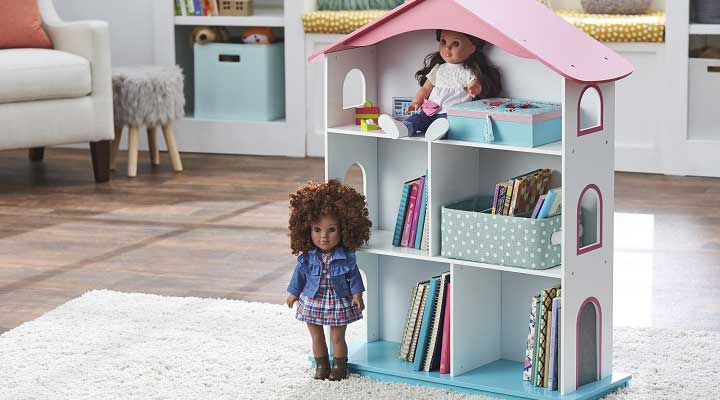 طراحی کتابخانه با خانه عروسکی